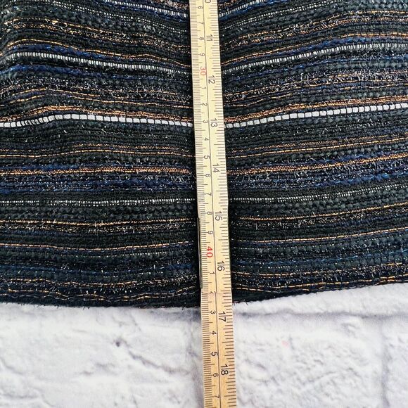J. Crew Factory Metallic Tweed Mini Skirt Women's Size 2 Black Multi Stripe - Picture 8 of 9